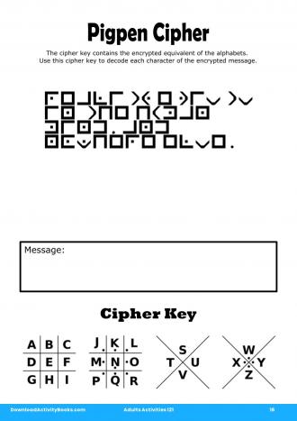 Pigpen Cipher #16 in Adults Activities 121