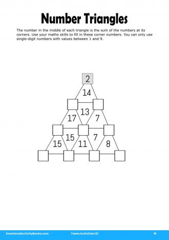 Number Triangles in Teens Activities 121