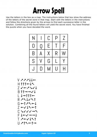 Arrow Spell in Super Ciphers 121