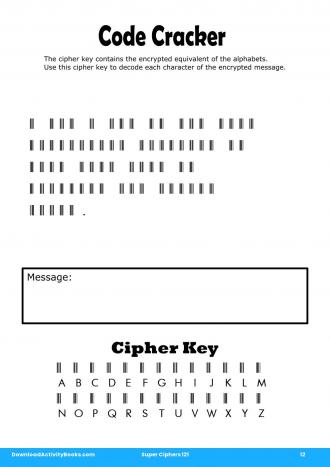 Code Cracker in Super Ciphers 121