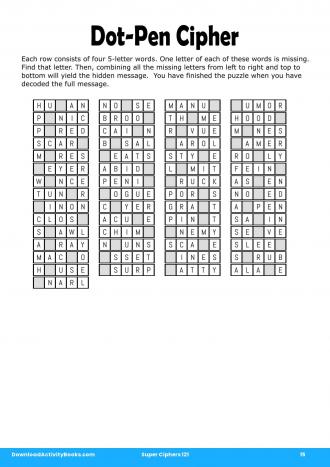 Dot-Pen Cipher in Super Ciphers 121