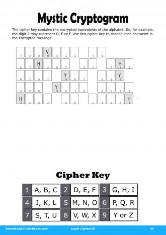 Mystic Cryptogram #24 in Super Ciphers 121