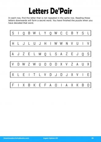 Letters De'Pair #25 in Super Ciphers 121