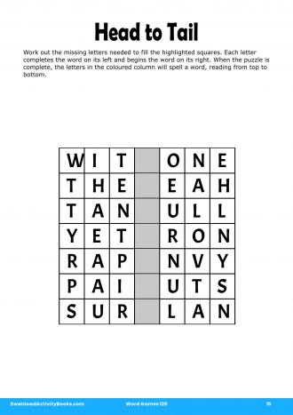 Head to Tail in Word Games 120