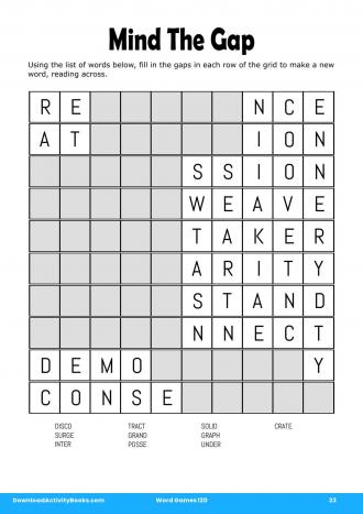 Mind The Gap in Word Games 120