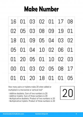 Make Number #11 in Numbers Ninja 121
