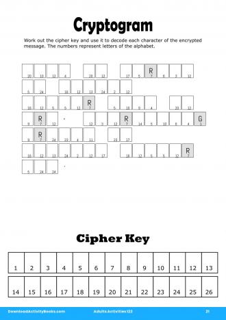 Cryptogram in Adults Activities 122