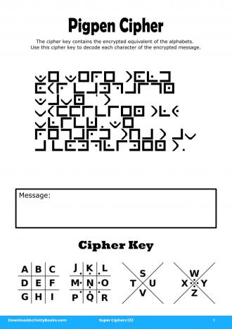 Pigpen Cipher #1 in Super Ciphers 122