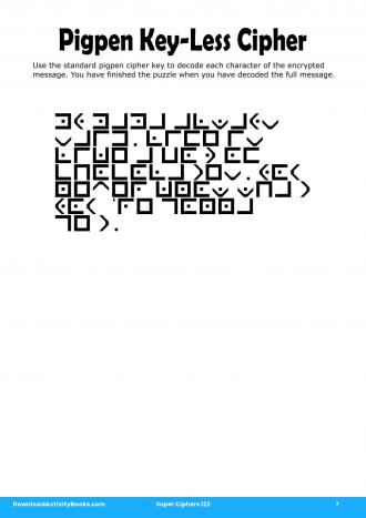 Pigpen Cipher #7 in Super Ciphers 122
