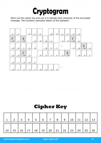 Cryptogram #19 in Super Ciphers 122