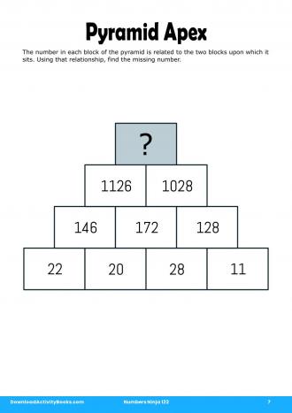 Pyramid Apex #7 in Numbers Ninja 122