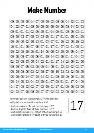 Make Number #17 in Numbers Ninja 122