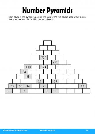 Number Pyramids in Numbers Ninja 122