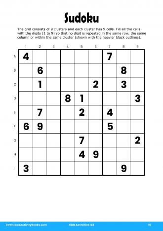 Sudoku #15 in Kids Activities 123