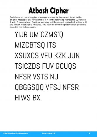 Atbash Cipher #11 in Super Ciphers 15