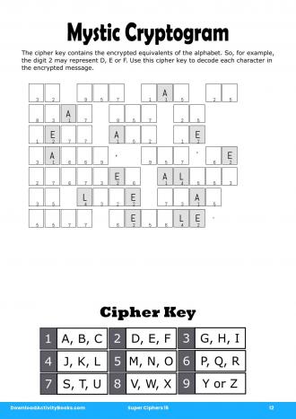 Mystic Cryptogram #12 in Super Ciphers 15
