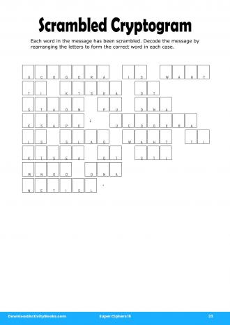 Scrambled Cryptogram #23 in Super Ciphers 15
