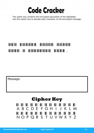Code Cracker #24 in Super Ciphers 15