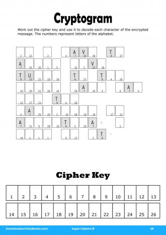 Cryptogram #26 in Super Ciphers 15