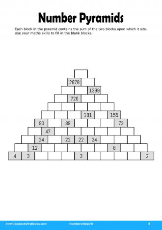Number Pyramids in Numbers Ninja 15