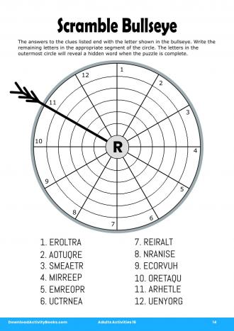 Scramble Bullseye #14 in Adults Activities 16