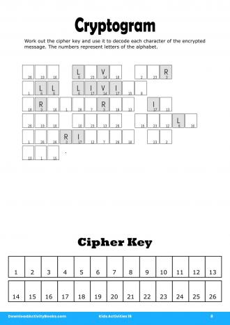 Cryptogram #8 in Kids Activities 16