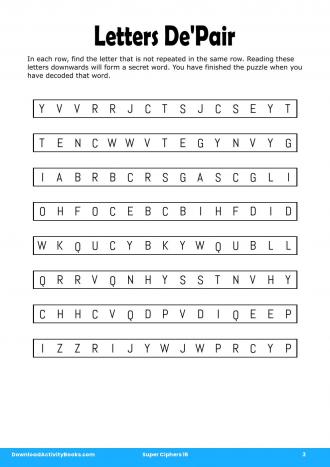 Letters De'Pair in Super Ciphers 16