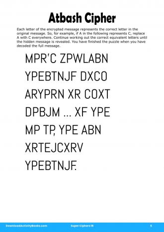 Atbash Cipher #5 in Super Ciphers 16