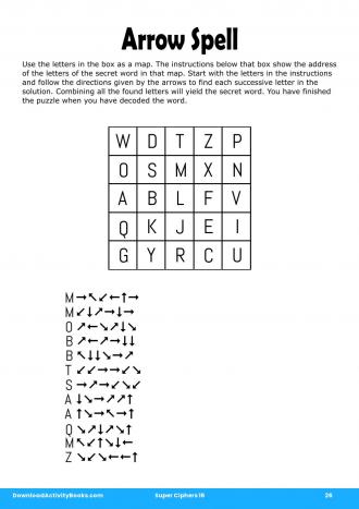 Arrow Spell #26 in Super Ciphers 16