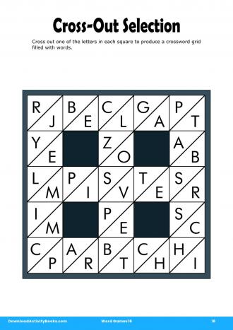 Cross-Out Selection in Word Games 16