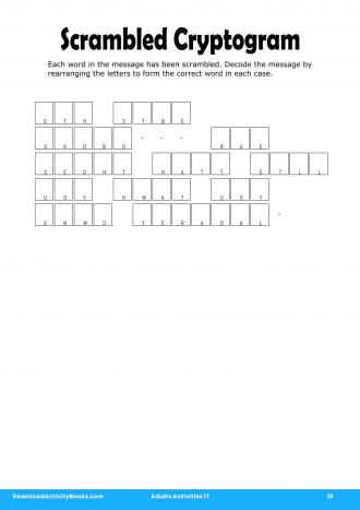 Scrambled Cryptogram #10 in Adults Activities 17