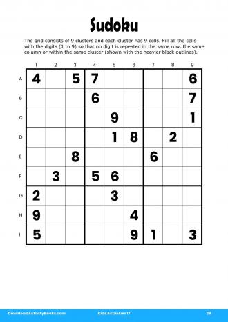 Sudoku #29 in Kids Activities 17