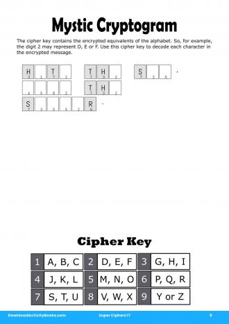 Mystic Cryptogram #9 in Super Ciphers 17