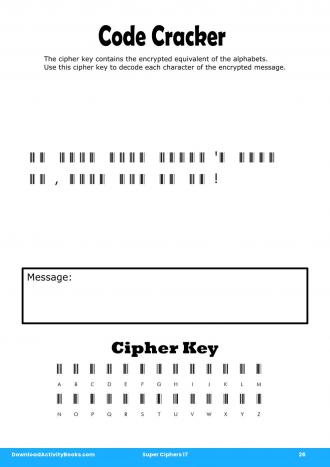 Code Cracker #26 in Super Ciphers 17