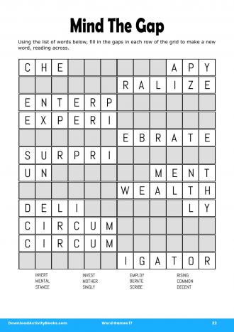 Mind The Gap in Word Games 17