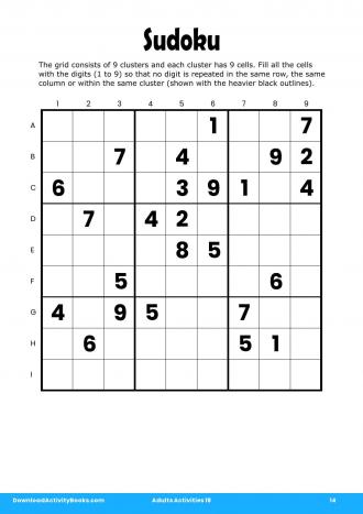 Sudoku #14 in Adults Activities 18