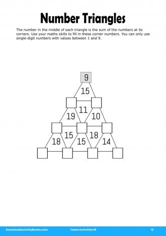 Number Triangles in Teens Activities 18