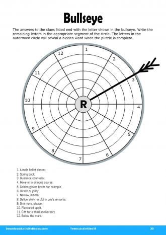 Bullseye #30 in Teens Activities 18