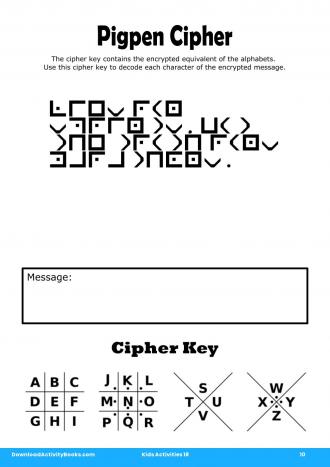 Pigpen Cipher #10 in Kids Activities 18
