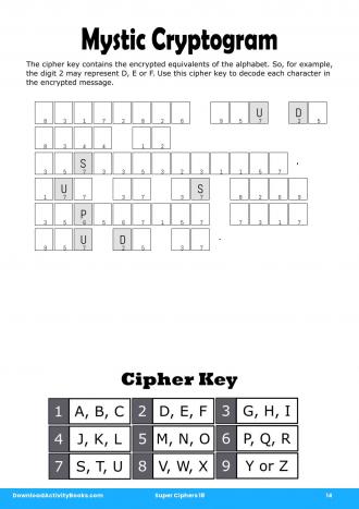 Mystic Cryptogram #14 in Super Ciphers 18