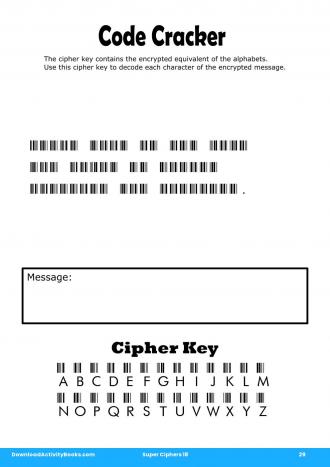 Code Cracker in Super Ciphers 18