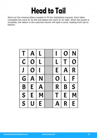 Head to Tail #22 in Word Games 18