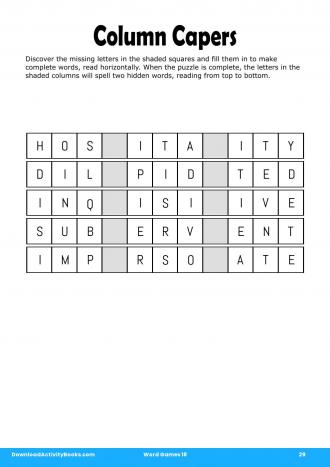 Column Capers in Word Games 18