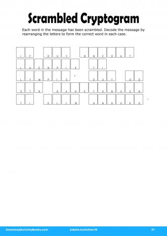 Scrambled Cryptogram #27 in Adults Activities 19