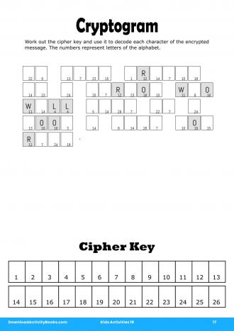 Cryptogram #17 in Kids Activities 19