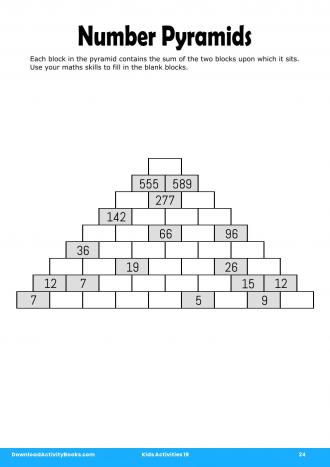 Number Pyramids #24 in Kids Activities 19