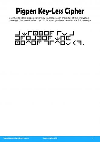 Pigpen Cipher #1 in Super Ciphers 19