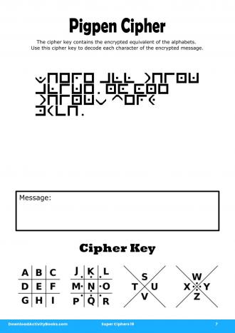 Pigpen Cipher #7 in Super Ciphers 19