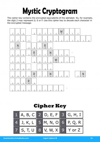 Mystic Cryptogram #24 in Super Ciphers 19