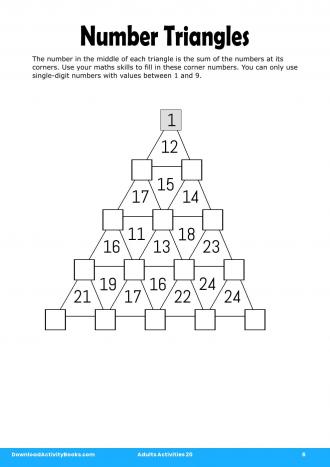 Number Triangles #6 in Adults Activities 20